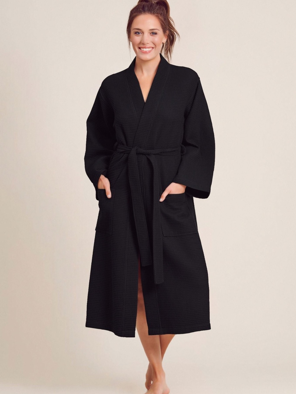 Towelnrobe waffle print robe